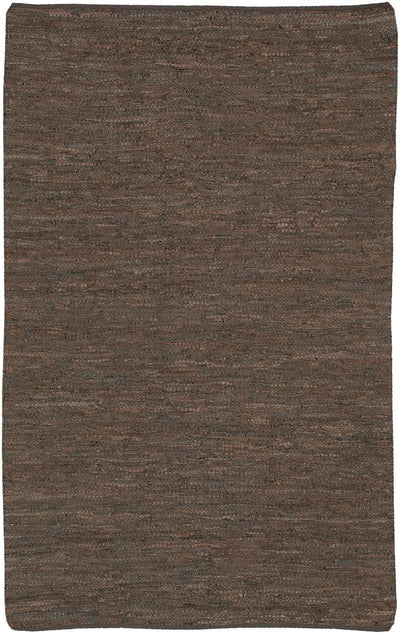 product image for saket brown hand woven reversible leather rug by chandra rugs sak3704 23 1 53