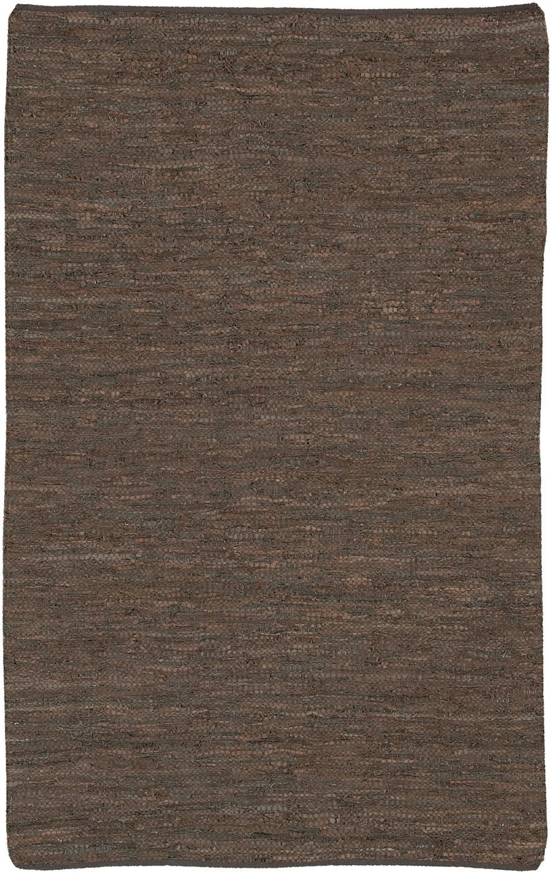 media image for saket brown hand woven reversible leather rug by chandra rugs sak3704 23 1 232