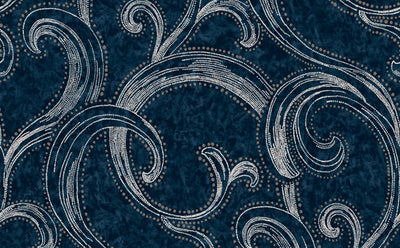 product image of sample of abstract swirl wallpaper in blue seabrook designs 1 50