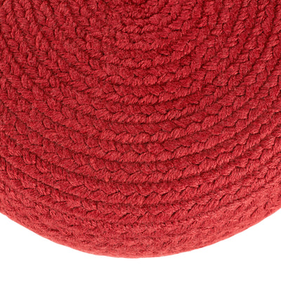 product image for Saba Solar Santa Rosa Indoor/Outdoor Dark Red Pouf 2 6