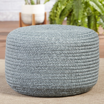 product image for Saba Solar Grayton Indoor/Outdoor Heather Blue Pouf 3 98