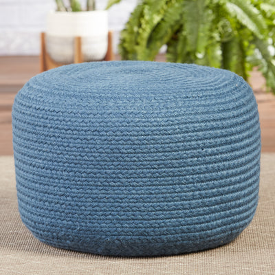 product image for Saba Solar Santa Rosa Indoor/Outdoor Blue Pouf 3 41