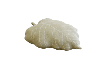 product image for knitted cushion baby leaf olive by lorena canals sc babyl olv 1 1