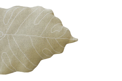 product image for knitted cushion baby leaf olive by lorena canals sc babyl olv 2 2