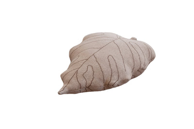 product image of knitted cushion baby leaf rose beige by lorena canals sc babyl rbg 1 596