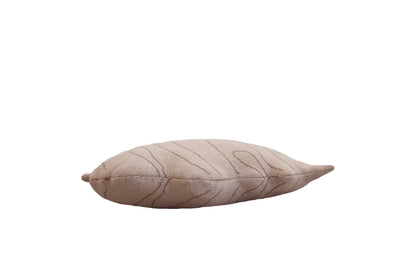 product image for knitted cushion baby leaf rose beige by lorena canals sc babyl rbg 3 80