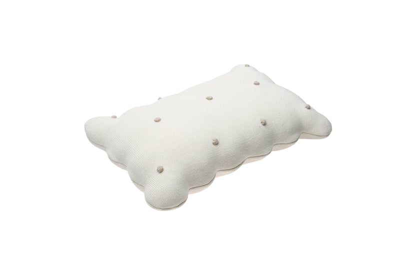Coussin Tricoté Biscuit Ivoire - Éco Access - Produits Responsables Et