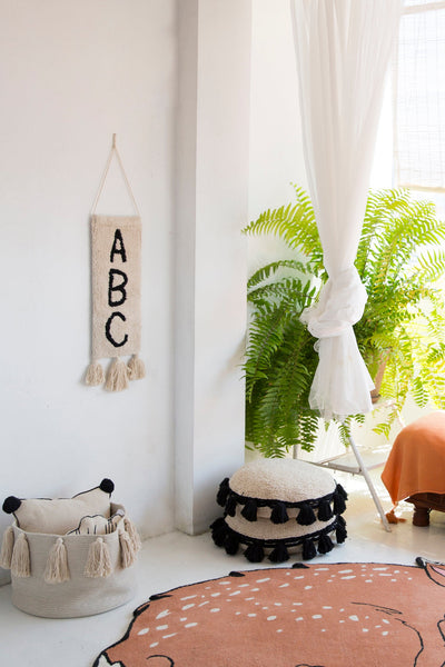 product image for circle cushion in black design by lorena canals 8 31