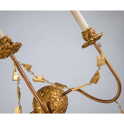 product image for mosaic 3 light flambeau inspired wall sconce in antique gold by lucas mckearn sc1158 3 3 96