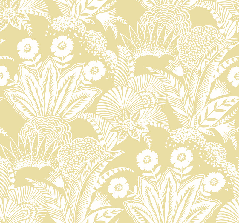 media image for Suvi Palm Grove Wallpaper in Butter 284