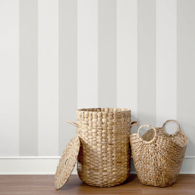 product image for Dylan Striped Stringcloth Wallpaper in Alaskan Grey 4