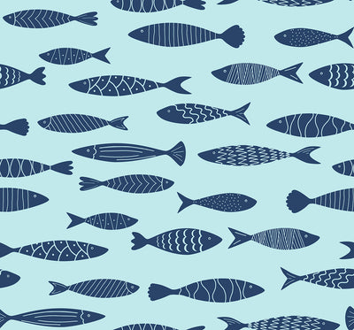 product image of Bay Fish Wallpaper in Bahama 559