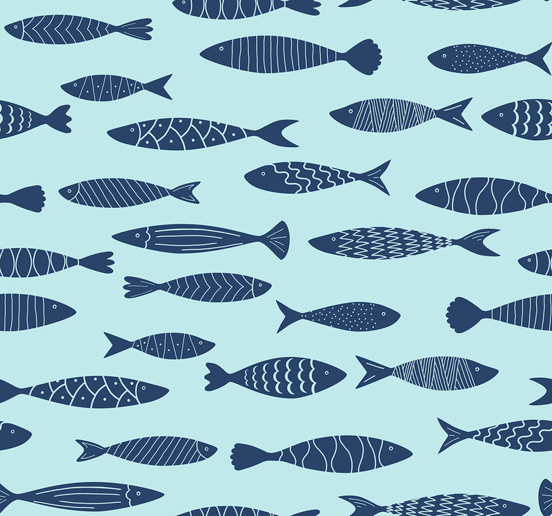 media image for Bay Fish Wallpaper in Bahama 210