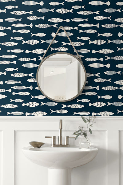 product image for Bay Fish Wallpaper in Deep Seas 64