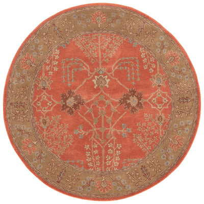 product image for pm51 chambery handmade floral orange brown area rug design by jaipur 7 10