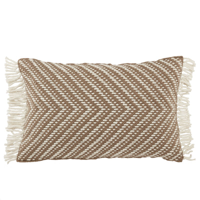 product image for Settia Odessa Indoor/Outdoor Taupe & Ivory Pillow 1 96