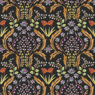 product image of Scandi Floral Peel & Stick Wallpaper in Sun-kissed Orange 592