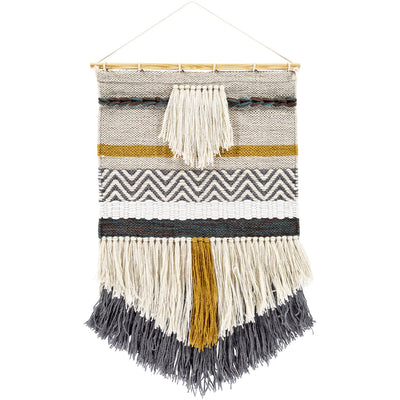 product image for Saiful SFU-1001 Hand Woven Wall Hanging in Charcoal & Beige by Surya 17