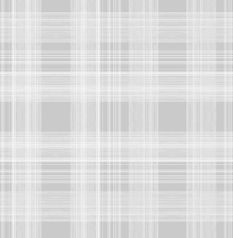 media image for Rad Plaid Peel-and-Stick Wallpaper in Harbor Grey by Stacy Garcia for NextWall 242