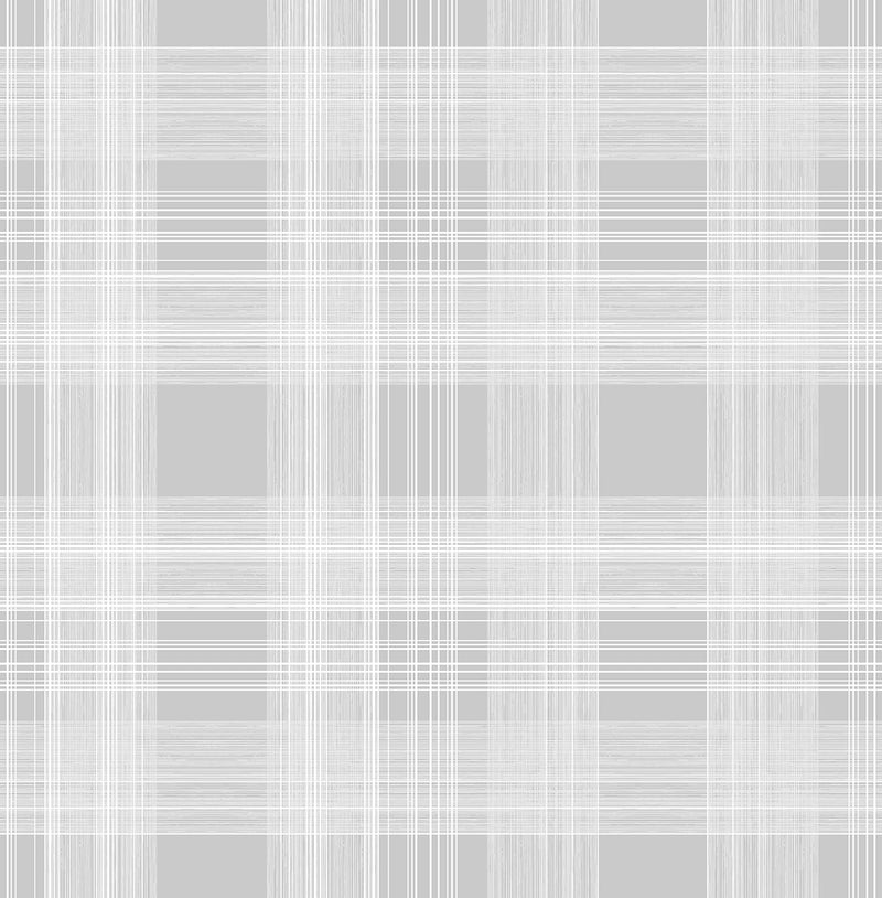 media image for Rad Plaid Peel-and-Stick Wallpaper in Harbor Grey by Stacy Garcia for NextWall 278