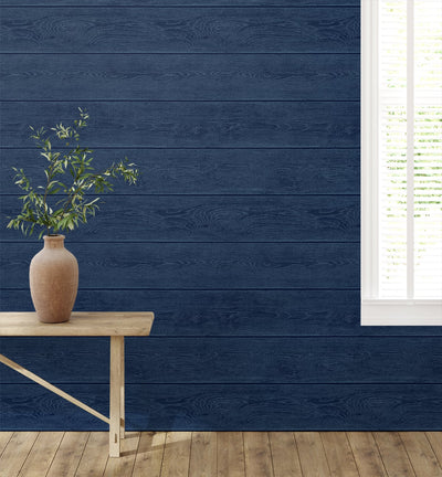 product image for Stacks Peel-and-Stick Wallpaper in Denim Blue by Stacy Garcia for NextWall 8