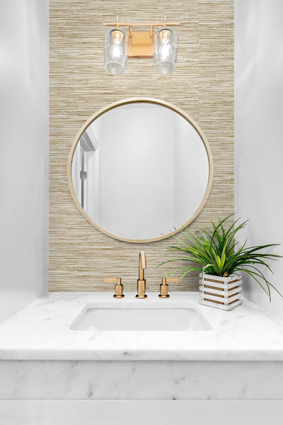 product image for Grasscloth Peel-and-Stick Wallpaper in Hemp by Stacy Garcia for NextWall 47