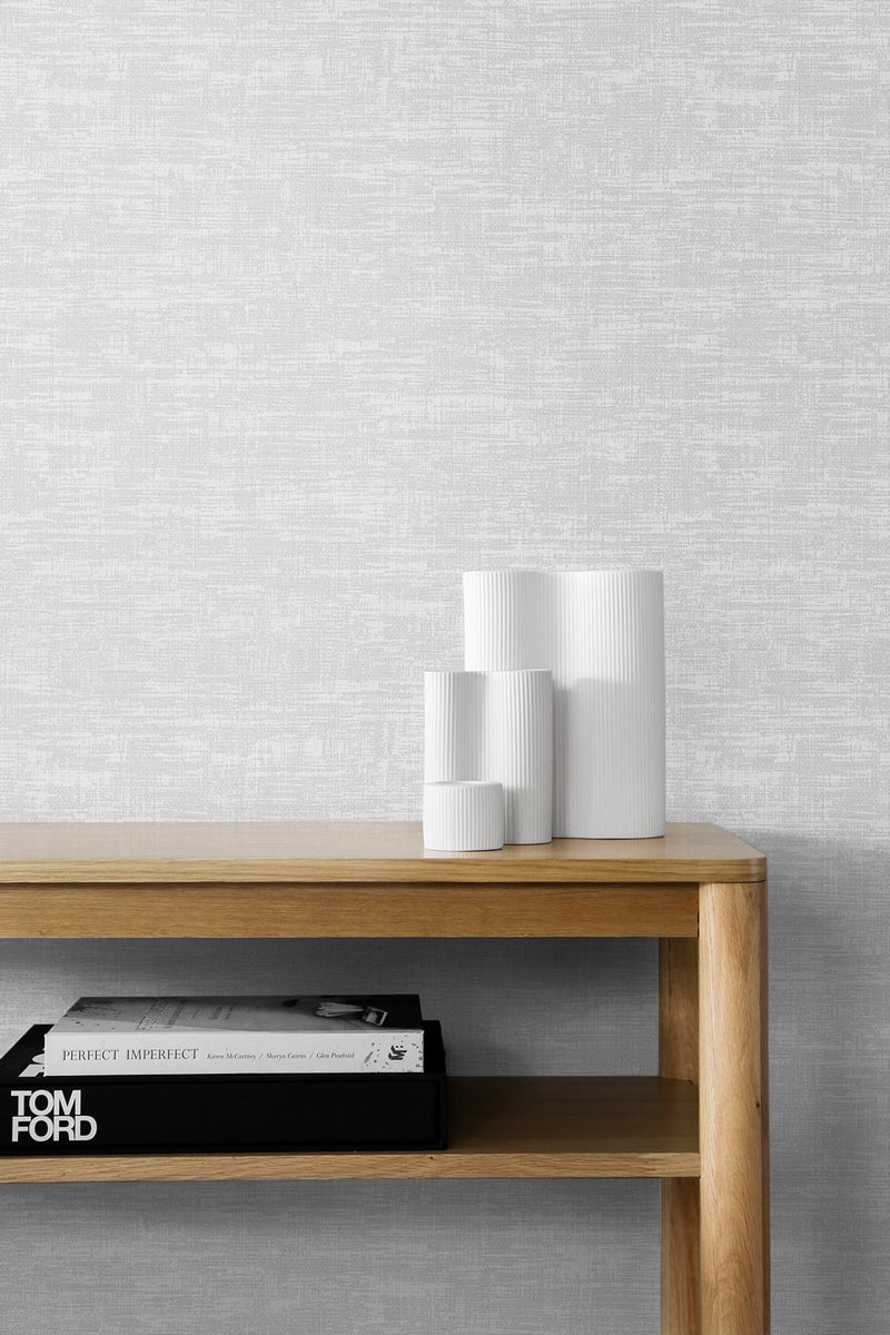 media image for Interference Peel-and-Stick Wallpaper in Pearl Grey by Stacy Garcia for NextWall 293