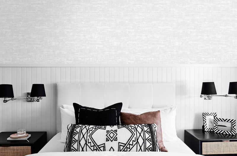 media image for Interference Peel-and-Stick Wallpaper in Pearl Grey by Stacy Garcia for NextWall 232