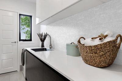 product image for Interference Peel-and-Stick Wallpaper in Pearl Grey by Stacy Garcia for NextWall 24