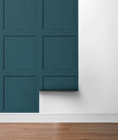product image for Squared Away Peel-and-Stick Wallpaper in Teal by Stacy Garcia for NextWall 76