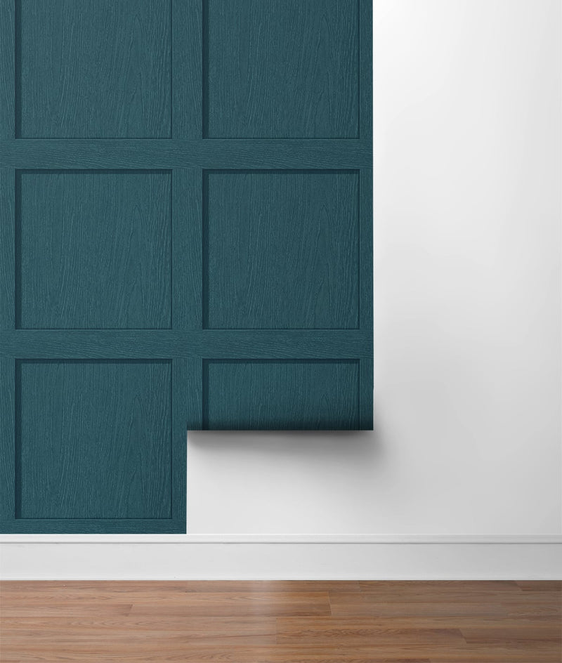 media image for Squared Away Peel-and-Stick Wallpaper in Teal by Stacy Garcia for NextWall 275