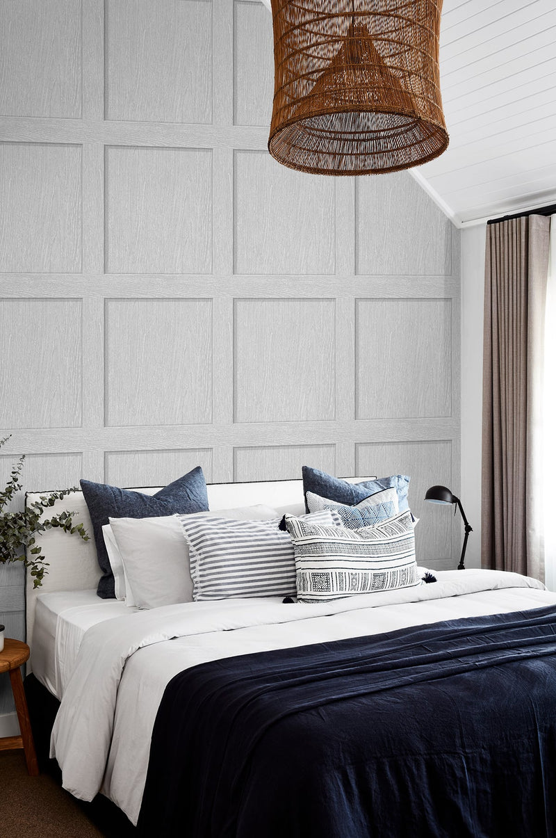 Shop Squared Away Peel & Stick Wallpaper in French Grey Burke Decor