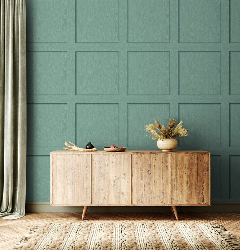 media image for Squared Away Peel-and-Stick Wallpaper in Sea Green by Stacy Garcia for NextWall 226