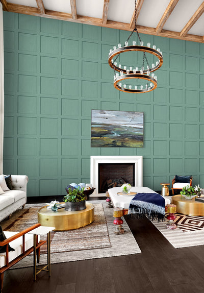 product image for Squared Away Peel-and-Stick Wallpaper in Sea Green by Stacy Garcia for NextWall 89