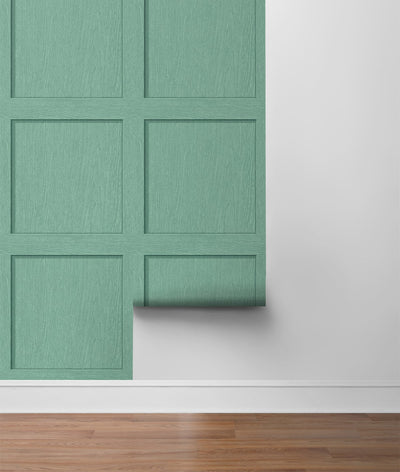 product image for Squared Away Peel-and-Stick Wallpaper in Sea Green by Stacy Garcia for NextWall 5