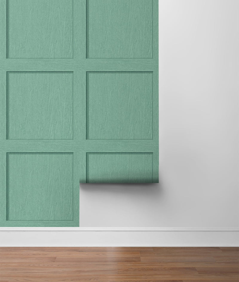 media image for Squared Away Peel-and-Stick Wallpaper in Sea Green by Stacy Garcia for NextWall 226