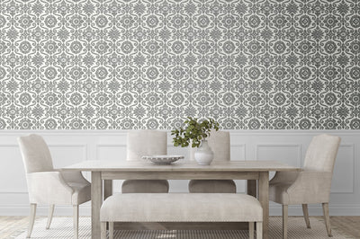 product image for Augustine Peel-and-Stick Wallpaper in Charcoal and Linen by Stacy Garcia for NextWall 14