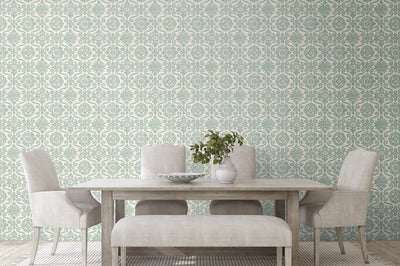 product image for Augustine Peel-and-Stick Wallpaper in Mineral Green by Stacy Garcia for NextWall 3
