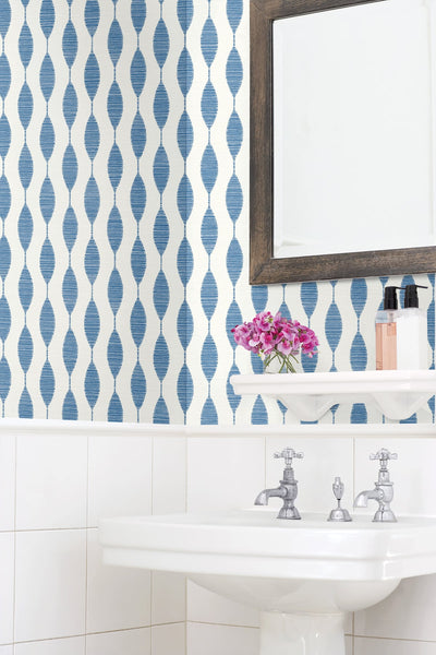 product image for Ditto Peel-and-Stick Wallpaper in French Blue by Stacy Garcia for NextWall 51