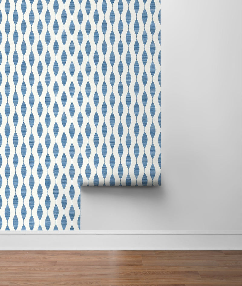 media image for Ditto Peel-and-Stick Wallpaper in French Blue by Stacy Garcia for NextWall 28