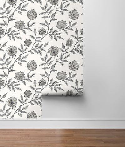 product image for Jaclyn Peel-and-Stick Wallpaper in Charcoal and Sandstone by Stacy Garcia for NextWall 26