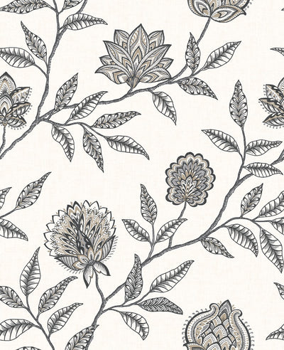 product image for Jaclyn Peel-and-Stick Wallpaper in Charcoal and Sandstone by Stacy Garcia for NextWall 13
