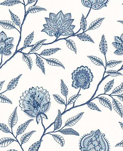 product image for Jaclyn Peel-and-Stick Wallpaper in Blue Lagoon by Stacy Garcia for NextWall 19