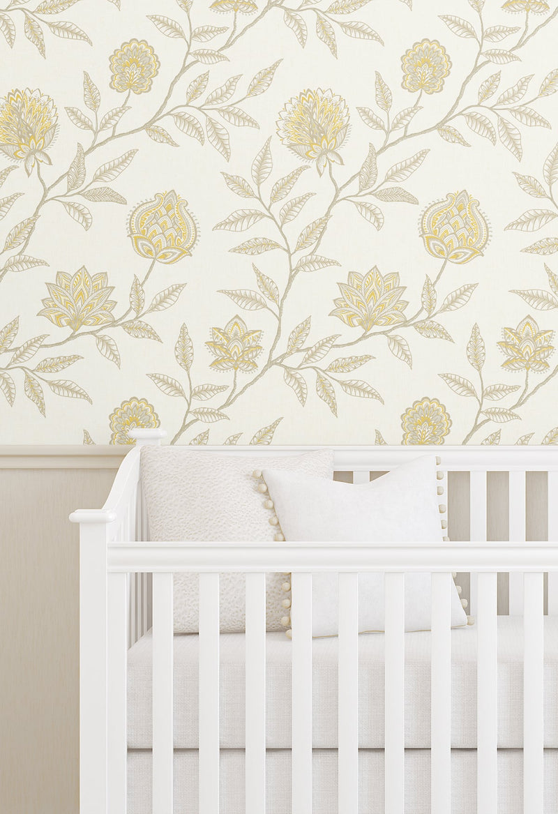 media image for Jaclyn Peel-and-Stick Wallpaper in Blonde and Sandstone by Stacy Garcia for NextWall 23