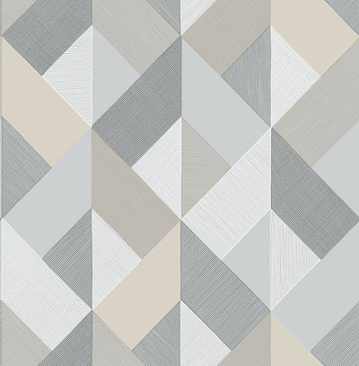 product image for Marquetry Peel-and-Stick Wallpaper in Warm Stone by Stacy Garcia for NextWall 92