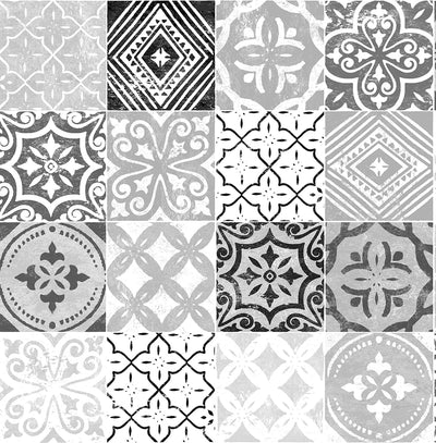 product image for Tilework Peel-and-Stick Wallpaper in Greystone by Stacy Garcia for NextWall 21
