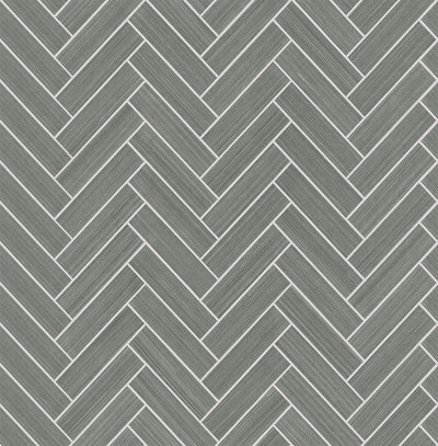 product image for Herringbone Inlay Peel & Stick Wallpaper in Graphite/Silver by Stacy Garcia 11