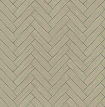 product image for Herringbone Inlay Peel & Stick Wallpaper in Khaki/Silver by Stacy Garcia 53