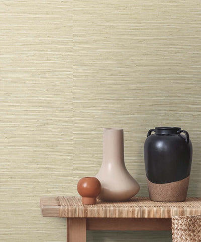 product image for Saybrook Faux Rushcloth Peel & Stick Wallpaper in Sand Dunes by Stacy Garcia 4
