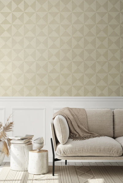 product image for Geo Inlay Peel & Stick Wallpaper in Khaki by Stacy Garcia 28